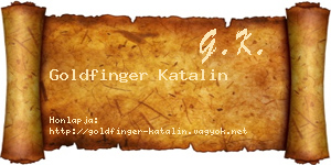 Goldfinger Katalin névjegykártya