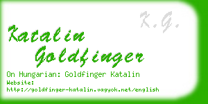 katalin goldfinger business card